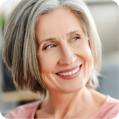 senior women with a nice smile