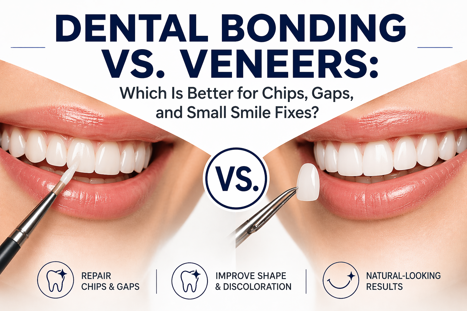 comparing dental bonding and veneers